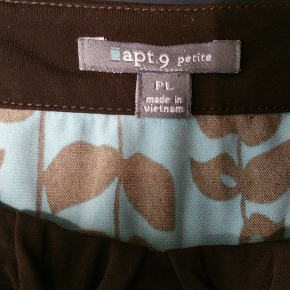 Apt. 9 dress in brown & turquoise Petite PL - Picture 6 of 6